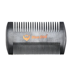 Black Spray Painted Pear Wood Bluezoo Double Sided Beard Comb Beard Portable Comb Care