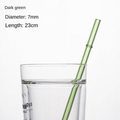Eco-Friendly High Borosilicate Glass Straw Durable Heat-Resistant Starbucks Kids Straw 27cm Customized