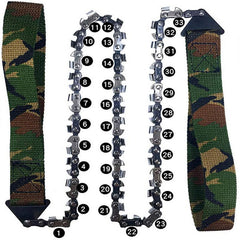 Outdoor hand zipper saw pocket chain saw garden tools 11/16/33 teeth 24 inch portable camping survival wire saw