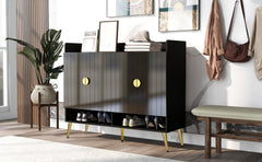 U-Can shoe cabinet with door, 11 layers with adjustable shelves, modern wooden shoe cabinet (PVC surface)