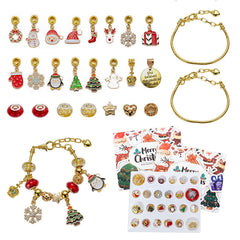 DIY creative children's bracelet jewelry 24-grid calendar Christmas holiday surprise blind box silver set