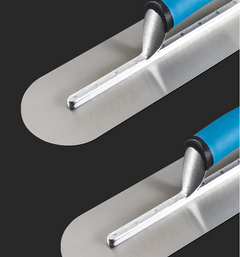 High Quality Stainless Trimming shovel, 35 Cm x 5 cm, very suitable for buckets, slate, plaster, concrete, curved handle, high c