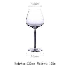 Black and Red Bow Tie Burgundy Wine Glass Pot Belly Home Kitchen Light Luxury Lead-free Crystal Color Glass Wine Original Goblet
