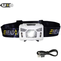 CREE 5W LED Body Motion Sensor Headlamp Mini Headlight Rechargeable Outdoor Camping Flashlight Head Torch Lamp With USB Charging