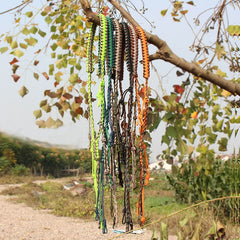 Hunting Decoy Rope Hunting Duck Call Lanyard Cord Hunter Game Whistle Lanyard Hunting Decoy Rope with 12 Adjustable Loops Rings