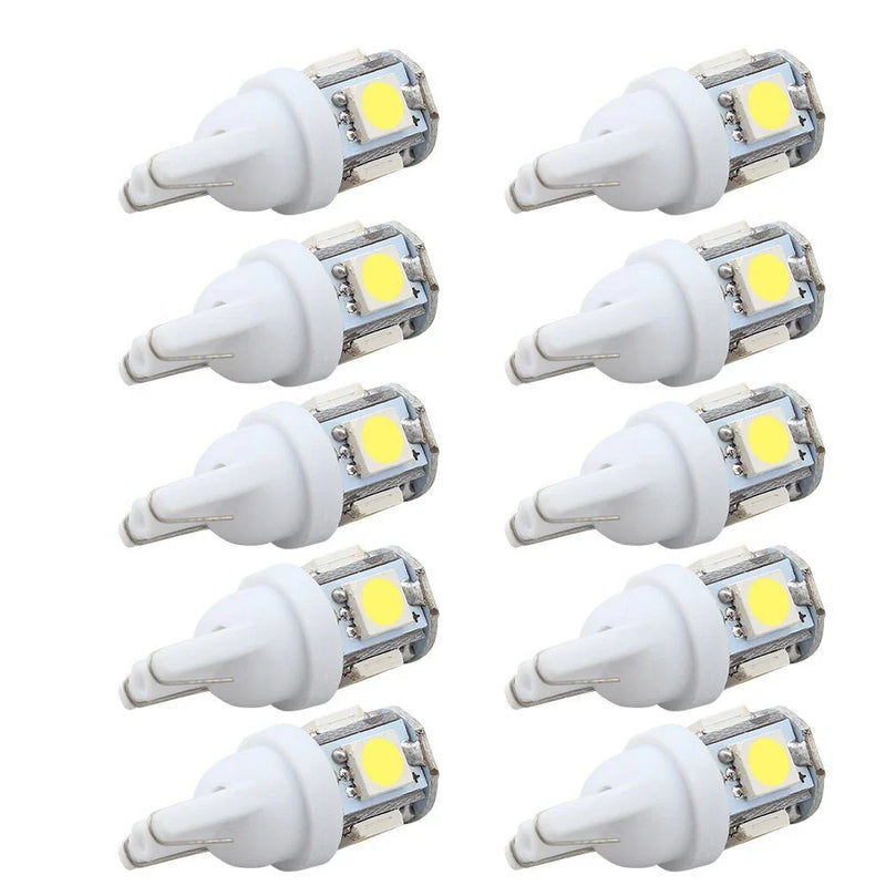 10PCS Led Car DC 12v Lampada Light T10 5050 Super White 194 168 w5w T10 Led Parking Bulb Auto Wedge Clearance Lamp