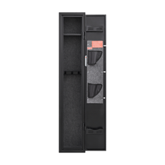 5 gun safes with 3 pistol pockets, quick access biometric adjustable heavy-duty gun rack mounted gun safes