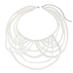 Minimalist party butterfly corset chain women's body chain imitation pearl tassel waist chain shoulder chain jewelry