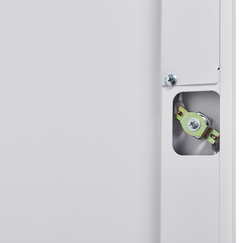 Metal storage cabinets, lockable cleaning tool cabinets, high broom tool organizers, and large storage cabinets in storage store