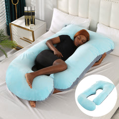 Pregnant women's pillow waist protection side sleeping slope pillow J-shaped pregnancy sleeping pillow