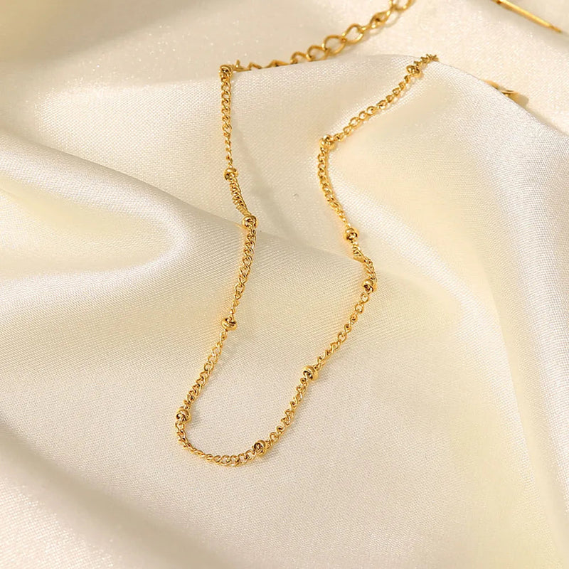 Stainless Steel Bead Anklet