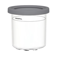 4-Pack Replacement Containers & Lids for Nin-ja Creami Deluxe Pints, 16oz, Compatible with NC299AMZ & NC300s, Original Grey