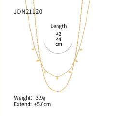 Double layered tassel necklace French fashion niche collarbone chain light luxury niche design necklace