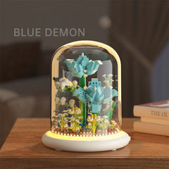Building block flower simulation sunflower jasmine compatible with a certain high building block model toy