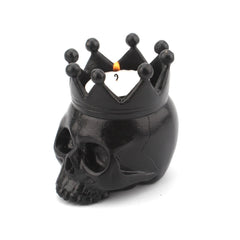 New resin crown skull candlestick candle base