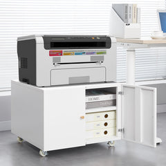 Office furniture Copier Cabinet white mobile pedestal file Printer Stand
