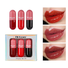 Rich Lip Dye Lip Liquid Partial Pearlescent Fine Flash Moisturizing Hydrating Temperature Controlled Discoloration Lip Oil Lip Gloss Liquid Set Box
