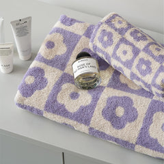 Plaid Series Towel Bath Towel Cherry Blossom Absorbent Facial Towel