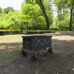 Collapsible Folding Wagon Push Pull Foldable Beach Wagon Cart