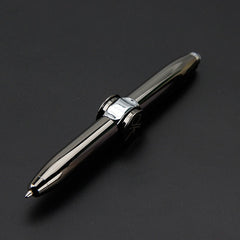 Multi functional rotating luminous flash decompression decompression fingertip rotating metal finger gyroscope ballpoint pen