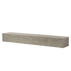 60" Rustic Wood Fireplace Mantel,Wall-Mounted & Floating Shelf for Home Decor grey