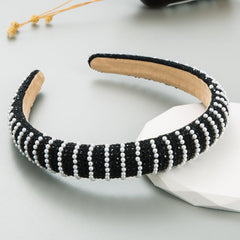 New Full Diamond Headband Pearl Rhinestone Fashion Headband Versatile Hair Accessories For Going Out