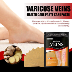 Venous health patch relieves varicose blood vessel blockage and protrusions in the feet. Cold compress venous health patch