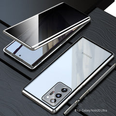 For Samsung Note20U Anti Peeping Privacy Glass Case Protect Phone Case S21Ultra Magnetic S21 Metal Cover