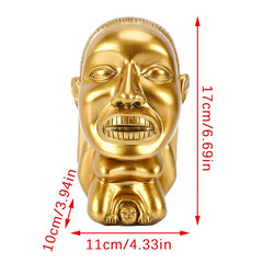 Indiana Jones Idol Golden Fertility Statue Resin Fertility Idol Sculpture with Eye Scale Raiders of The Lost Ark Cosplay Props