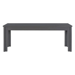 TREXM 3-piece retro cutlery set, rectangular stand table, and 2 wooden stools for 4 people (gray)