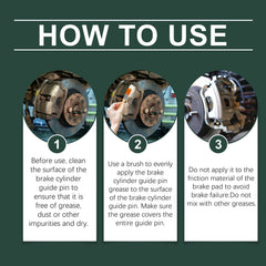 Automotive Brake Caliper Grease, Silicon-Based Lubricant Caliper Anti-Bite Maintenance Grease