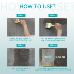 Transparent Waterproof Adhesive, Toilet Kitchen Exterior Wall Roof Leakproof Repair Leak-Free Brick Waterproof Coating