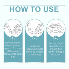 Braces Cleansing Mousse, Teeth And Mouth Fresher Corrector Gentle Cleansing Foam