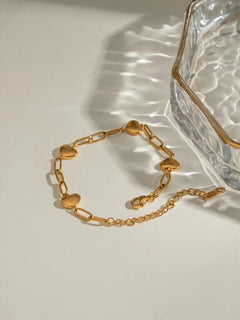 Stainless steel gold splicing personalized niche design titanium steel bracelet