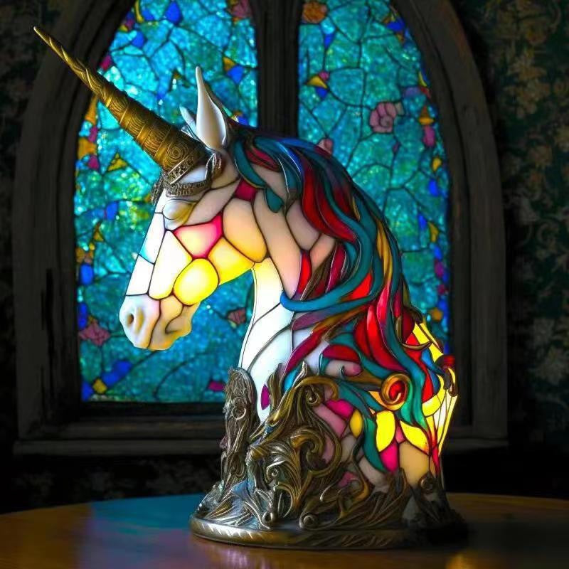 Magical LED ornament creative home USB plug luminous decoration resin statue