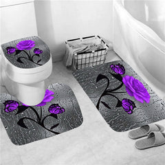 Hot HD Digital Printing Polyester Waterproof Polyester Flower Bathroom Hotel Shower Curtain