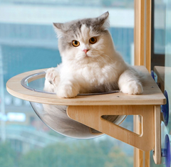 Solid wood spacecraft cat nest cat hammock hanging suction cup climbing frame balcony