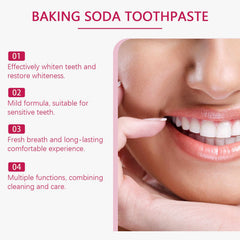 Baking Soda Toothpaste, Mint Fresh Teeth Cleaning Care Brightening Smile Teeth Cleaning Toothpaste