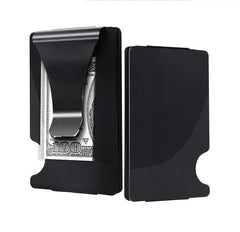 Men Card Holder Slim Carbon Fiber Credit Card Holder Metal Wallet Anti Scan Function Hold Card Coins Cash