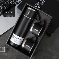 A cup of three-lid thermos cup portable fashion gift box set stainless steel cup