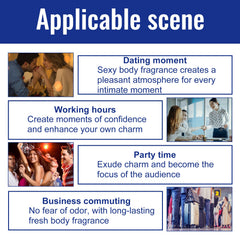 Charm Perfume, Men With Light Fragrance Wrist Neck Legs Lovers Body Fragrance Natural Clear