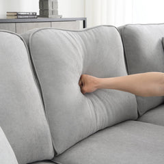 [VIDEO provided] [New] 108*85.5" Modern U Shape Sectional Sofa 7 Seat Fabric Sectional Sofa Set