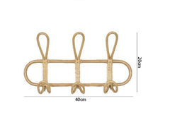 Kids Room Decor Hanger Rattan Wall Hooks Kids Garments Organizer Rack Clothes Hat Hanging Hook Rattan Hanger