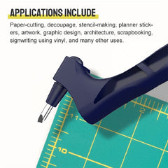 Craft Cutting Tools 360 Rotating Blade Paper-Cutter 3 Replace Blade Craft Cutting Knife DIY Art Wear-Resisting Art Cutting Tool