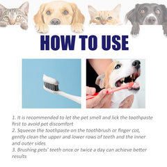 Pet V34 Toothpaste, Pet Clean Bad Breath Tartar Care Gum Care Toothpaste