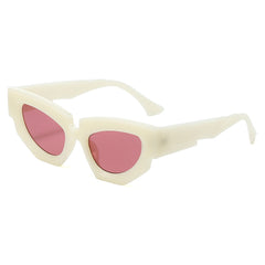 New Personalized Fashion Cat Eye Sunglasses Instagram Trendy Irregular Water Chestnut Hip Simple Leisure Street Photography Sunglasses