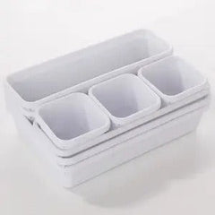 8pcs/set Adjustable Drawer Organizer Box Trays Make Up Cosmetics Sundries Divider Holder Kitchen Bathroom Closet Jewellery Box