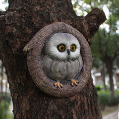 Owl pendant resin outdoor garden simulation animal tree hanging