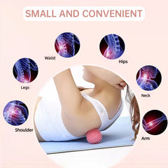 Durable sport massage ball. Spiky design for myofascial release, deep - tissue work, trigger points, muscle recovery & pain reli