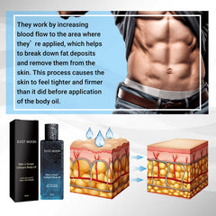 Men's Firming Body Oil, Strengthens Firming Belly Chest Muscles Men's Toning Abs Oil